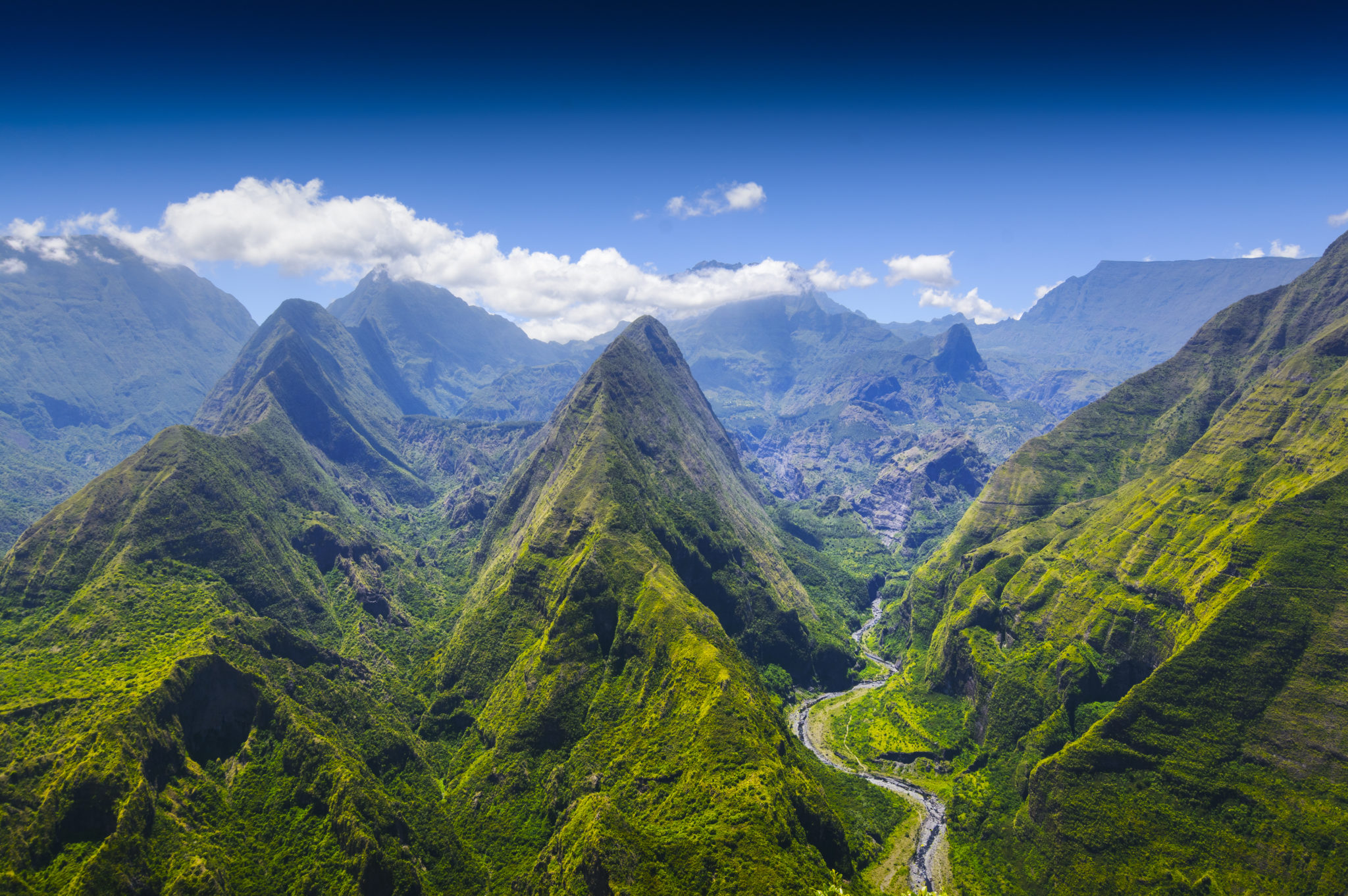Cirque de Mafate, lors d'une randonnée à La Réunion